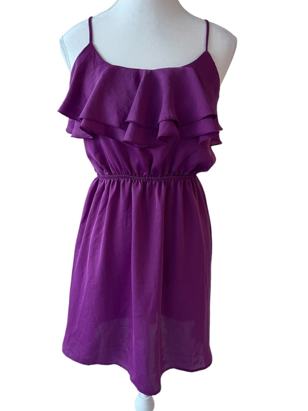 Event Purple Halter Tie Straps Mini Dress Size Small